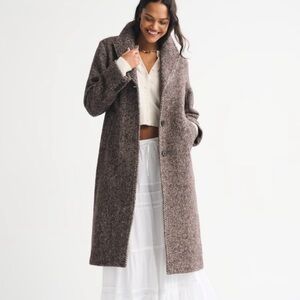 Abercrombie & Fitch Women's wool blend tailored topcoat